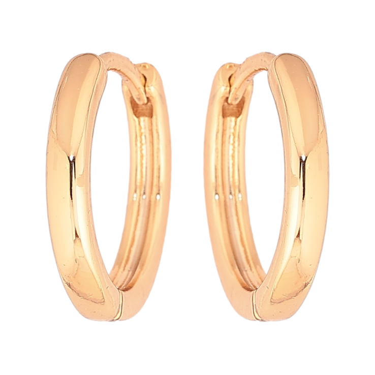 Серьги Xuping Позолота 18K колечки Классика, шир. 2мм ø 15мм фото №11