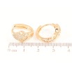 Сережки Xuping Позолота 18K колечка «Декоративний візерунок з кристалами» фото №2 Сережки Xuping Позолота 18K колечка «Декоративний візерунок з кристалами» фото №2