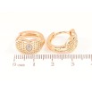 Серьги Xuping Позолота 18K колечки Резной узор с кристаллами фото №2 Серьги Xuping Позолота 18K колечки Резной узор с кристаллами фото №2