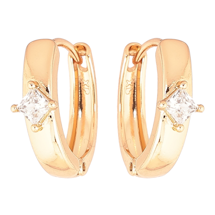 Серьги Xuping Позолота 18K колечки Узор с кристаллом фото №20 Серьги Xuping Позолота 18K колечки Узор с кристаллом фото №20