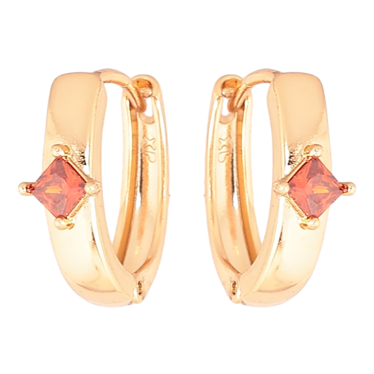 Сережки Xuping Позолота 18K колечка «Візерунок з червоним кристалом» фото №24 Сережки Xuping Позолота 18K колечка «Візерунок з червоним кристалом» фото №24