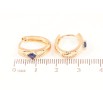 Серьги Xuping Позолота 18K колечки Узор с синим кристаллом фото №2 Серьги Xuping Позолота 18K колечки Узор с синим кристаллом фото №2
