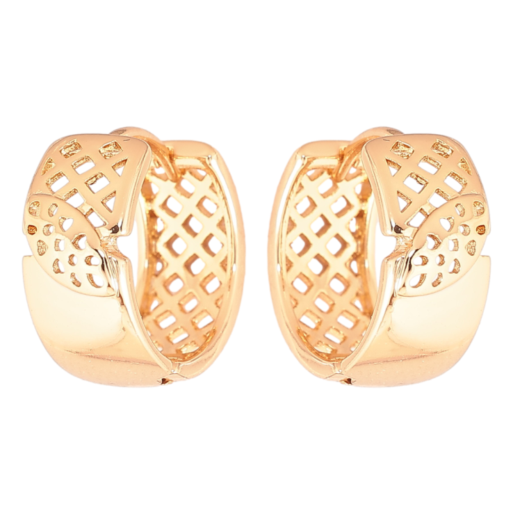 Серьги Xuping Позолота 18K колечки Декоративный резной орнамент фото №16 Серьги Xuping Позолота 18K колечки Декоративный резной орнамент фото №16