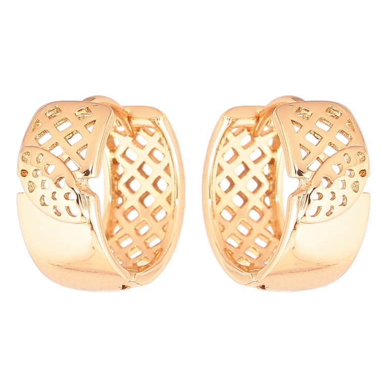 Серьги Xuping Позолота 18K колечки Декоративный резной орнамент фото №4 Серьги Xuping Позолота 18K колечки Декоративный резной орнамент фото №4