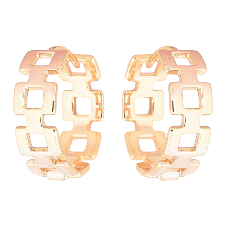 Серьги Xuping Позолота 18K колечки Декоративный узор с покраской эмалью фото №2 Серьги Xuping Позолота 18K колечки Декоративный узор с покраской эмалью фото №2