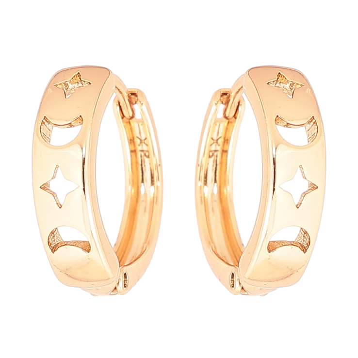 Сережки Xuping Позолота 18K колечка «Декоративний візерунок» фото №17 Сережки Xuping Позолота 18K колечка «Декоративний візерунок» фото №17