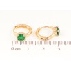Серьги Xuping Позолота 18K колечки Зеленые кристаллы фото №2 Серьги Xuping Позолота 18K колечки Зеленые кристаллы фото №2