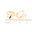 Сережки Xuping Позолота 18K колечка «Вигнуті кола» фото №2