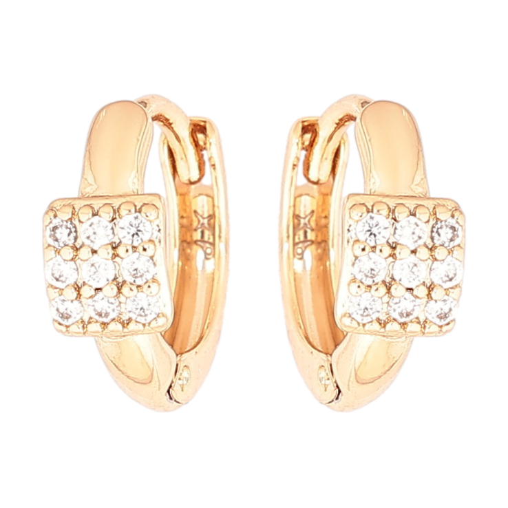 Серьги Xuping Позолота 18K колечки Узор с кристаллами фото №23 Серьги Xuping Позолота 18K колечки Узор с кристаллами фото №23