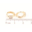 Серьги Xuping Позолота 18K колечки Узор с кристаллами фото №2 Серьги Xuping Позолота 18K колечки Узор с кристаллами фото №2