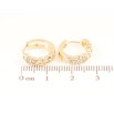 Серьги Xuping Позолота 18K колечки Узор с кристаллами фото №2 Серьги Xuping Позолота 18K колечки Узор с кристаллами фото №2