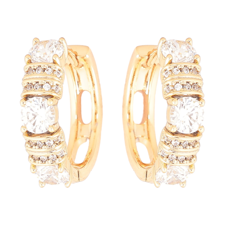 Серьги Xuping Позолота 18K колечки Инкрустация кристаллами фото №18 Серьги Xuping Позолота 18K колечки Инкрустация кристаллами фото №18