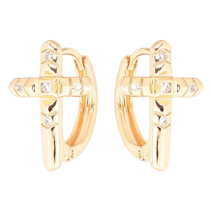 Сережки Xuping Позолота 18K колечка «Хрестики» фото №23 Сережки Xuping Позолота 18K колечка «Хрестики» фото №23