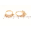 Сережки Xuping Позолота 18K колечка «Променистий бічний візерунок з кристалами» фото №2 Сережки Xuping Позолота 18K колечка «Променистий бічний візерунок з кристалами» фото №2