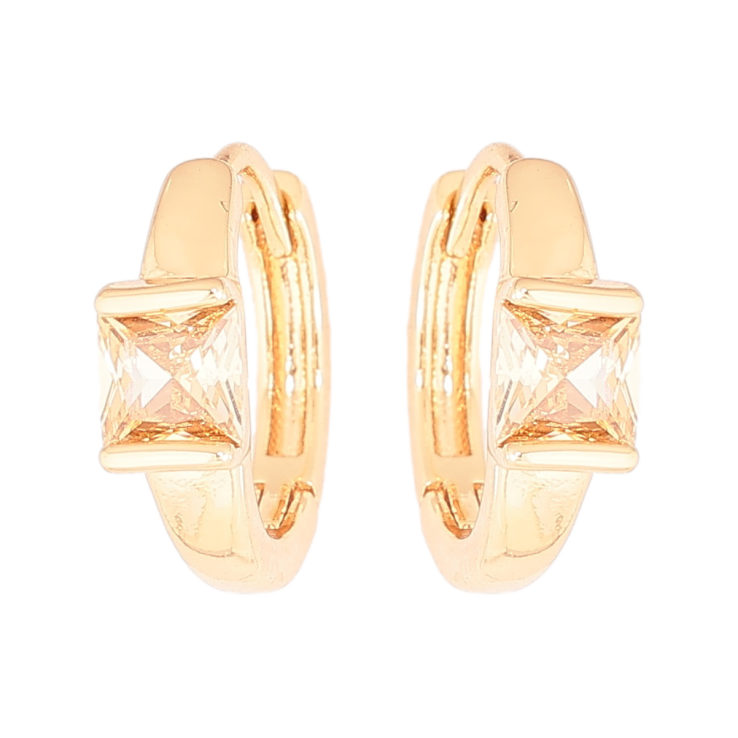 Серьги Xuping Позолота 18K колечки Вставки золотистые кристаллы фото №18 Серьги Xuping Позолота 18K колечки Вставки золотистые кристаллы фото №18