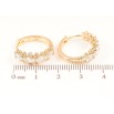 Серьги Xuping Позолота 18K колечки Декоративный узор с кристаллами фото №2 Серьги Xuping Позолота 18K колечки Декоративный узор с кристаллами фото №2