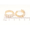 Серьги Xuping Позолота 18K колечки Дорожки кристаллов фото №2 Серьги Xuping Позолота 18K колечки Дорожки кристаллов фото №2