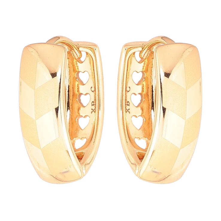 Серьги Xuping Позолота 18K колечки Узор напылением фото №5
