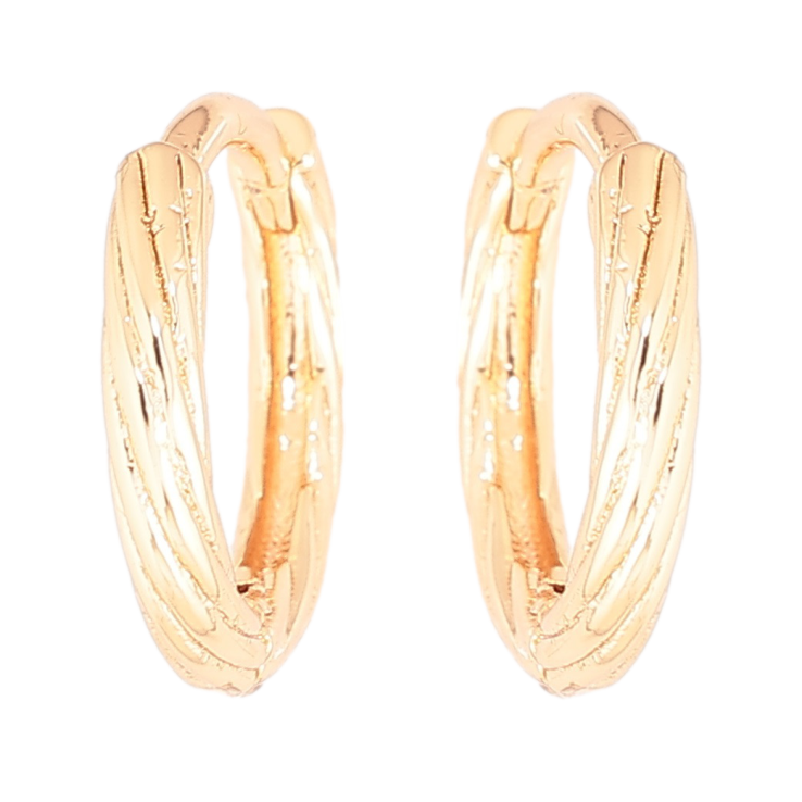Сережки Xuping Позолота 18K колечка «Декоративний візерунок» фото №12 Сережки Xuping Позолота 18K колечка «Декоративний візерунок» фото №12