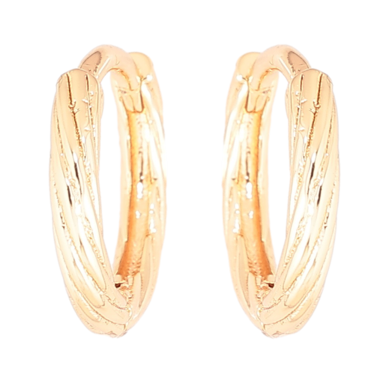 Сережки Xuping Позолота 18K колечка «Декоративний візерунок» фото №1 Сережки Xuping Позолота 18K колечка «Декоративний візерунок» фото №1