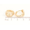 Серьги Xuping Позолота 18K колечки Резной узор с кристаллами фото №2 Серьги Xuping Позолота 18K колечки Резной узор с кристаллами фото №2
