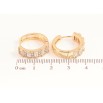 Серьги Xuping Позолота 18K колечки Инкрустация кристаллами фото №2