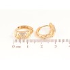 Серьги Xuping Позолота 18K колечки Узор с кристаллами фото №2 Серьги Xuping Позолота 18K колечки Узор с кристаллами фото №2