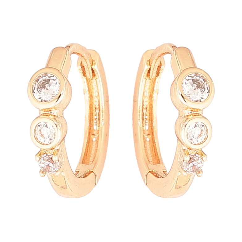 Серьги Xuping Позолота 18K колечки Узор с кристаллами фото №14 Серьги Xuping Позолота 18K колечки Узор с кристаллами фото №14