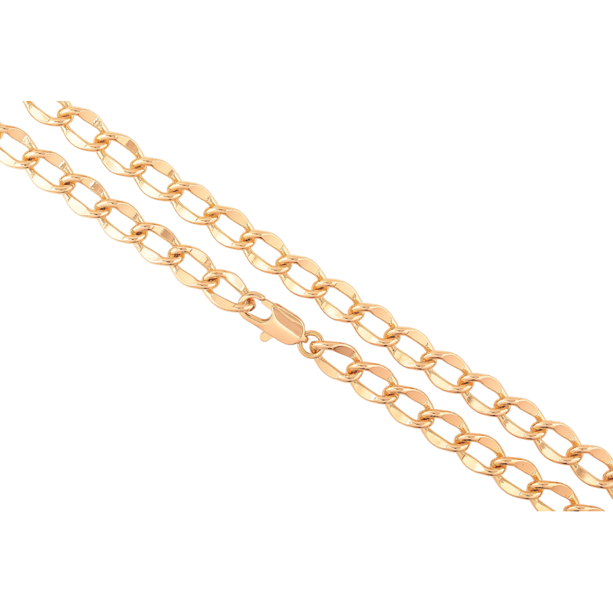 Ланцюжок Xuping Позолота 18K «Плетіння Панцирне» довжина 49см х 7мм фото №1