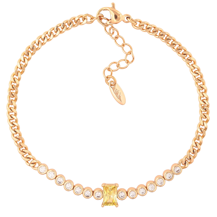 Браслет Xuping Позолота 18K «Ланцюжок з кришталевою доріжкою» довжина з доп.ланцюжком 17-20см х 3мм фото №4 Браслет Xuping Позолота 18K «Ланцюжок з кришталевою доріжкою» довжина з доп.ланцюжком 17-20см х 3мм фото №4