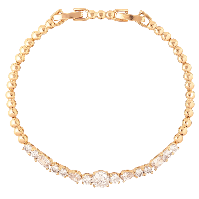 Браслет Xuping Позолота 18K Дорожка кристаллов длина с доп.замком 17.5,19.5см х 3-6мм фото №1 Браслет Xuping Позолота 18K Дорожка кристаллов длина с доп.замком 17.5,19.5см х 3-6мм фото №1