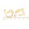 Серьги Xuping TTM Stainless Steel цвет 14К пусеты Декоративные дуги фото №2 Серьги Xuping TTM Stainless Steel цвет 14К пусеты Декоративные дуги фото №2