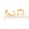 Серьги Xuping TTM Stainless Steel цвет 14К пусеты Дуги с жемчужными вставками фото №2 Серьги Xuping TTM Stainless Steel цвет 14К пусеты Дуги с жемчужными вставками фото №2