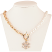 Колье Xuping Позолота 18K Цепочка с жемчужной нитью и подвеской снежинка длинна 41см х 6мм фото №2