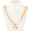 Колье Xuping Позолота 18K Цепочка с жемчужными бусинами и подвеской сердце длинна 43-49см х 4-9мм фото №2 Колье Xuping Позолота 18K Цепочка с жемчужными бусинами и подвеской сердце длинна 43-49см х 4-9мм фото №2