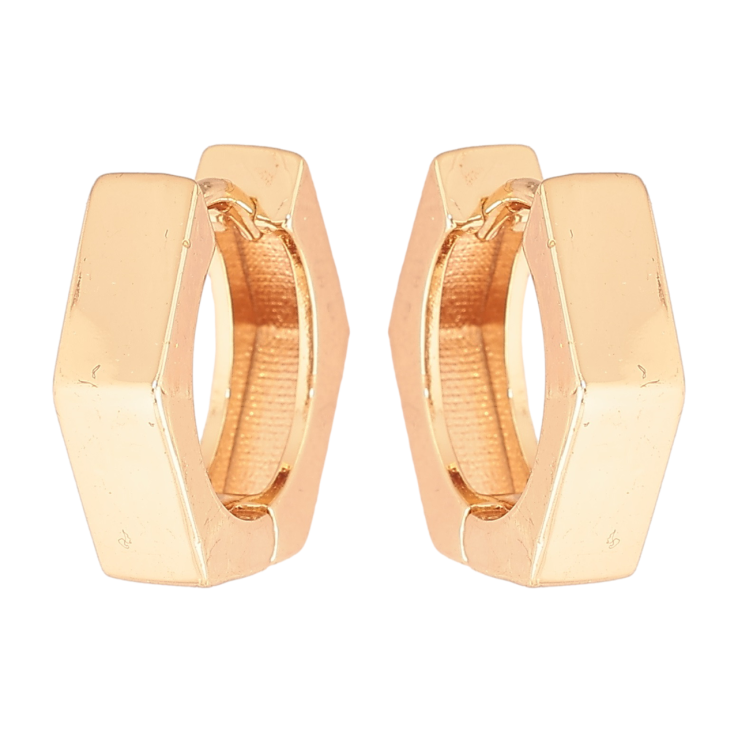 Серьги Xuping M&L Цвет 18K колечки Шестигранники фото №21 Серьги Xuping M&L Цвет 18K колечки Шестигранники фото №21