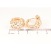 Серьги Xuping M&L Цвет 18K колечки Узор с вставками кристаллов фото №2
