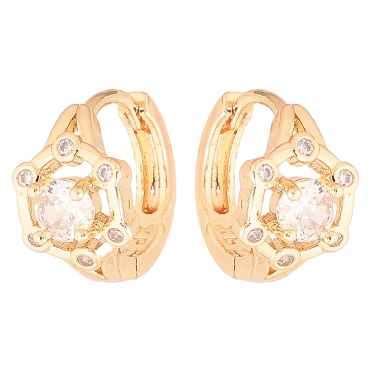 Серьги Xuping M&L Цвет 18K колечки Узор с вставками кристаллов фото №9