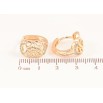 Сережки Xuping M&L Колір 18K колечка «Різьблений візерунок з кристалами» фото №2 Сережки Xuping M&L Колір 18K колечка «Різьблений візерунок з кристалами» фото №2
