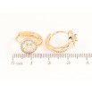 Серьги Xuping M&L Цвет 18K колечки Круглый узор с кристаллами фото №2
