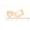 Серьги Xuping M&L Цвет 18K колечки Узор с кристаллами фото №2 Серьги Xuping M&L Цвет 18K колечки Узор с кристаллами фото №2