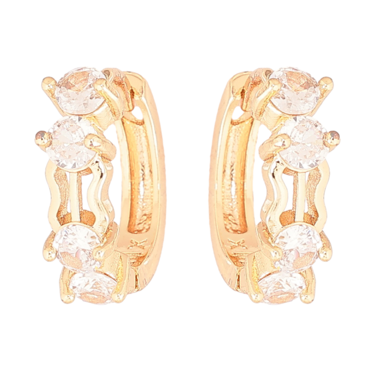 Серьги Xuping M&L Цвет 18K колечки Узор с кристаллами фото №19 Серьги Xuping M&L Цвет 18K колечки Узор с кристаллами фото №19