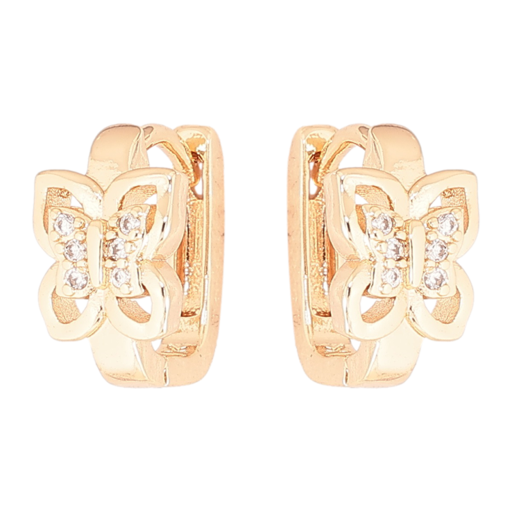 Серьги Xuping M&L Цвет 18K колечки Бабочки фото №9