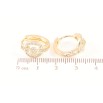 Серьги Xuping M&L Цвет 18K колечки Узор с инкрустацией кристаллами фото №2 Серьги Xuping M&L Цвет 18K колечки Узор с инкрустацией кристаллами фото №2