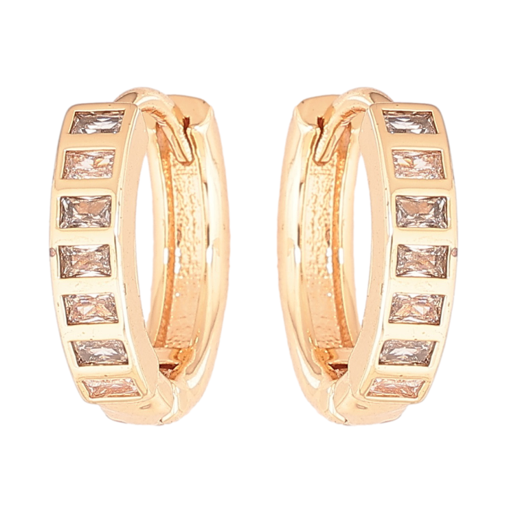 Серьги Xuping M&L Цвет 18K колечки Дорожки кристаллов фото №12 Серьги Xuping M&L Цвет 18K колечки Дорожки кристаллов фото №12