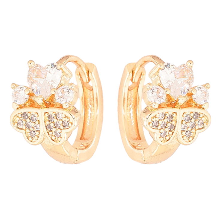 Серьги Xuping M&L Цвет 18K колечки Романтичный узор с кристаллами фото №4 Серьги Xuping M&L Цвет 18K колечки Романтичный узор с кристаллами фото №4