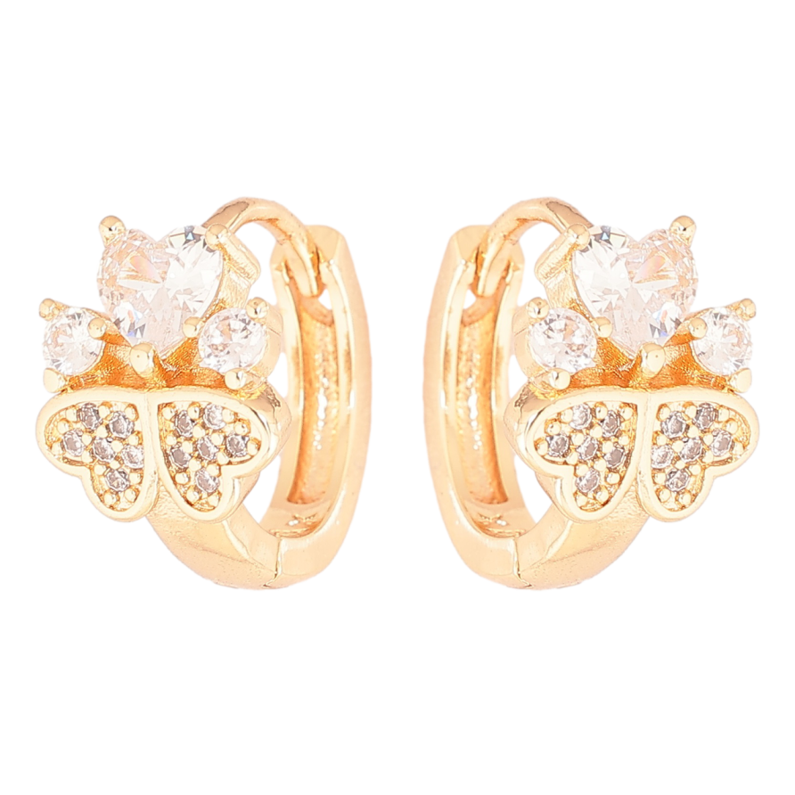 Серьги Xuping M&L Цвет 18K колечки Романтичный узор с кристаллами фото №1 Серьги Xuping M&L Цвет 18K колечки Романтичный узор с кристаллами фото №1