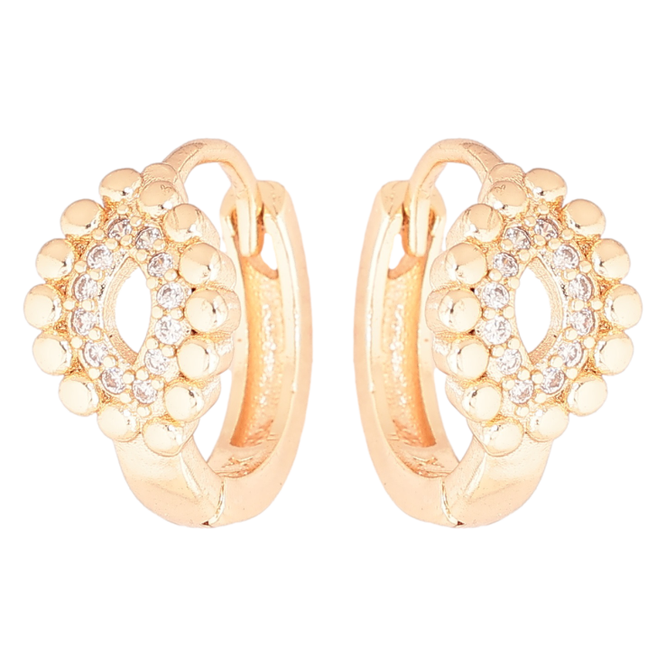 Серьги Xuping M&L Цвет 18K колечки Узор с кристаллами фото №8 Серьги Xuping M&L Цвет 18K колечки Узор с кристаллами фото №8
