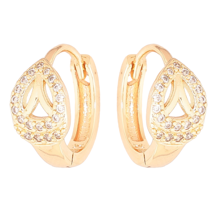 Серьги Xuping M&L Цвет 18K колечки Узор с кристаллами фото №8