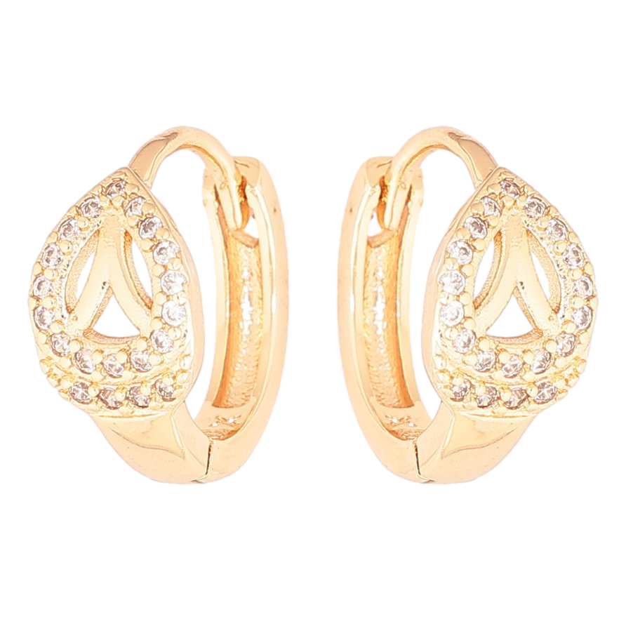Серьги Xuping M&L Цвет 18K колечки Узор с кристаллами фото №1
